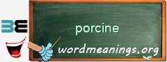 WordMeaning blackboard for porcine